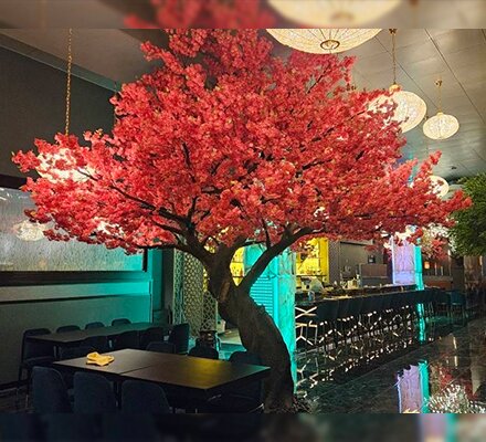 Cerezos en flor artificiales de gran tamaño de 500 cm de altura
