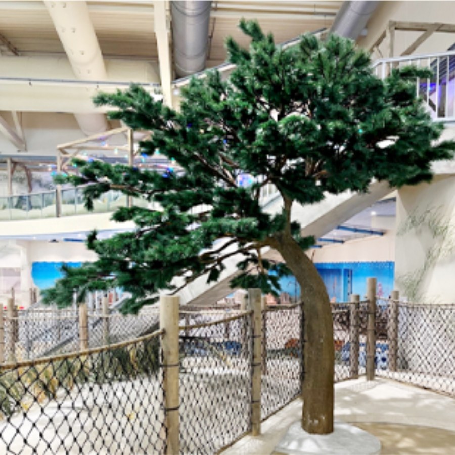 large artificial pine tree