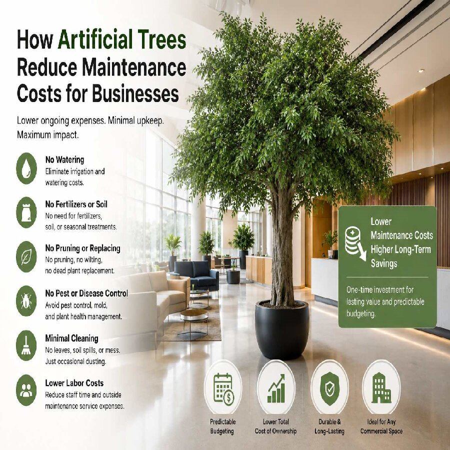 Por qué los árboles artificiales son una inversión más inteligente para las empresas que buscan optimizar sus costos.